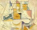 Guitar on a table II 1912 cubism Pablo Picasso